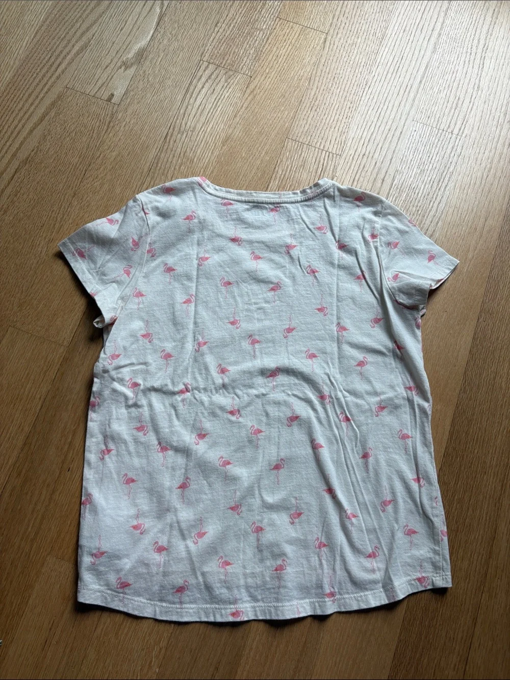 Old Navy White Tee with Pink Flamingo Print - Kids